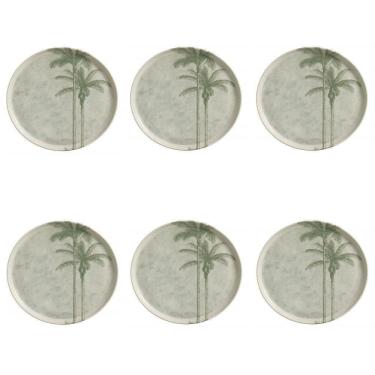 Imagem de Conjunto De Pratos Rasos 06 Peças Bio Tropicália Porto Brasil