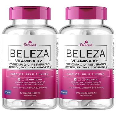 Imagem de Beleza K2 Kit 2 - Vitamina K2, Coenzima Q10, Resveratrol, Retinol, Bio