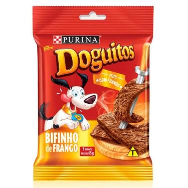 Imagem de Petisco Purina Doguitos para Cães Bifinho Frango 65g