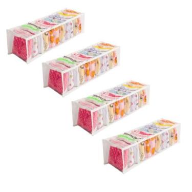 Imagem de Kit 4 Organizadores De Gavetas Calcinhas Cuecas Meias - Universo das C