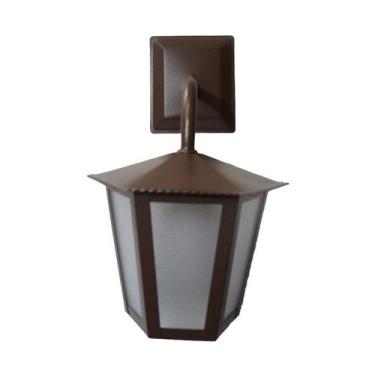 Imagem de Luminária Arandela Colonial Sextavada L1B  - Ideal Iluminação, Marrom