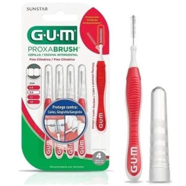 Imagem de Escova Interdental Proxa Brush 0.8 Fina Vermelha C/4 Gum