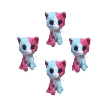 Imagem de Kit C/4x Brinquedo de Pelúcia Gato Rosa-Ciano - Ty Rara