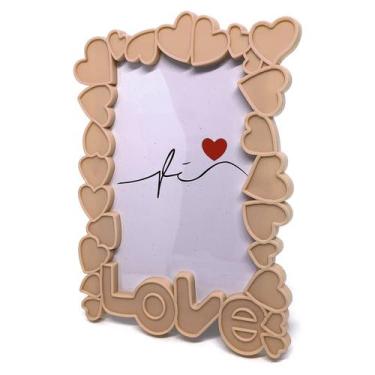 Imagem de Porta Retrato Corações Love - Yaay, Marrom