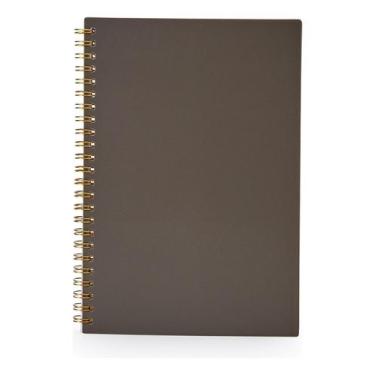 Imagem de Caderno A5 Capa De Plástico Com 80 Folhas 1 Matéria - Genérica, Dourad