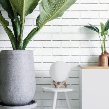 Imagem de Papel De Parede Adesivo 3d Tijolo Tijolinho Branco Rolo 3m - Leliz Pap