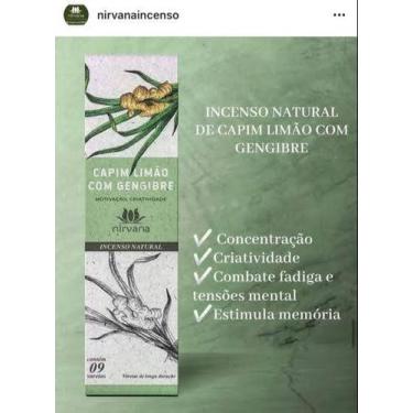Imagem de Incenso Nirvana - Linha Tradicional - Capim Limão com Gengibre