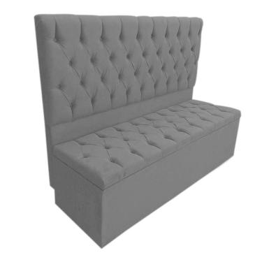 Imagem de Kit Baú Recamier + Cabeceira EBox King Suede Preto