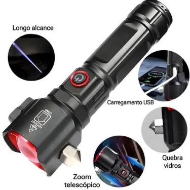 Imagem de Lanterna Longo Alcance 2000m Com Foco Recarregável B-Max BM-8521 - BMA