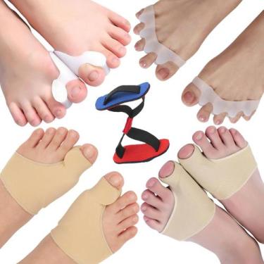 Imagem de Kit 9 pçs protetor corretor joanete pés alívio dor cód-239 - SWG, BEGE