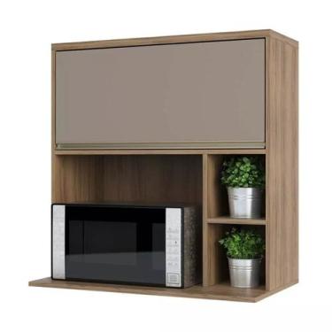 Imagem de Armário Aéreo 80 cm 1 Porta Basculante Nicho Micro Conjugado e Nicho L