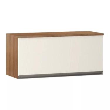 Imagem de Armário Aéreo 70cm 1 Porta Basculante Diana Luciane Móveis, Avelã/Arei