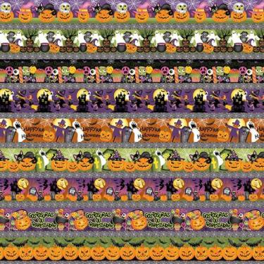 Imagem de Tecido Estampado para Patchwork - Halloween : Barrados Assustadores (0