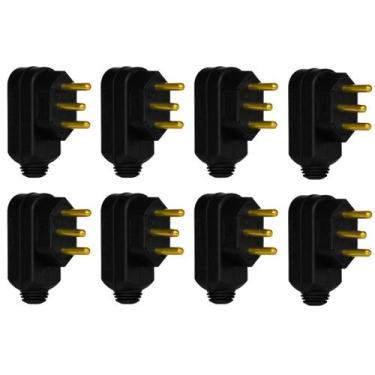 Imagem de 8 Plug Macho Pial Legrand 10A com Terra e Saída Lateral