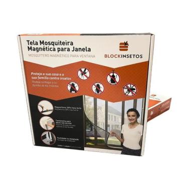 Imagem de tela mosquiteira magnetica kit janela PVC BRANCO COM FIBRA DE VIDRO CI