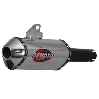 Imagem de Ponteira de Moto Gemoto Racing 3 Trioval Twister 2016 À 2020, CROMADO