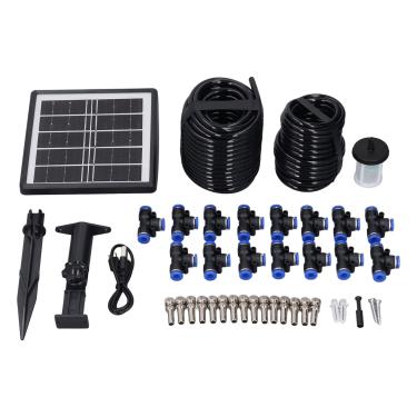 Imagem de Conjunto de Irrigação Automática Solar Automática, Design Anti-sifão de Rega Personalizável para Armazenamento de Energia Solar Kit de Irrigação por Spray Solar para Gramado de