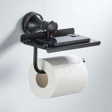 Imagem de Banheiro Banho Suporte de Papel Higiênico Gancho para Roupão Banheiro Vara Retrátil para Pendurar Toalha Liga de Zinco Preta, suporte para rolo de papel