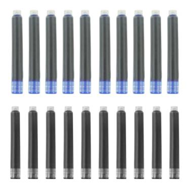 Imagem de YUNCHUN 20 peças de refil de tinta para caneta-tinteiro, conjuntos de cartuchos de tinta de 2,6 mm para hongdian, suprimentos de escrita de caneta de tinta padrão internacional, escrita suave, grande