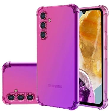 Imagem de Gufuwo Capa para Galaxy M15 5G/Galaxy F15 5G/Samsung M15 SM-M156B linda capa para meninas e mulheres, capa protetora de TPU macio antiarranhões gradiente à prova de choque para Samsung Galaxy F15
