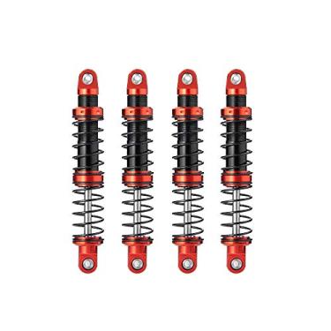 Imagem de Que-T Amortecedor de metal com 4 peças para carro de rastreador RC 1/10 SCX10 D90 TRX4 TRX6 (85 mm)