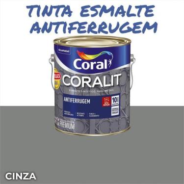 Imagem de Esmalte Antiferrugem Coralit Premium Coral 3,6l Cores, Cinza