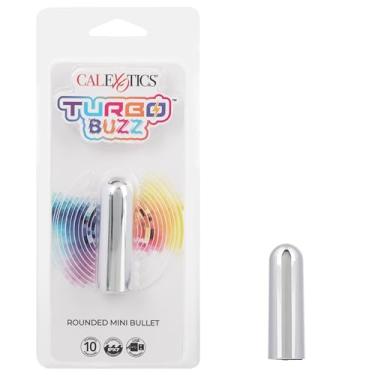 Imagem de CalExotics Mini Bullet recarregável – Massageador vibrador adulto de 3 velocidades – Brinquedos sexuais impermeáveis para casais – Prata