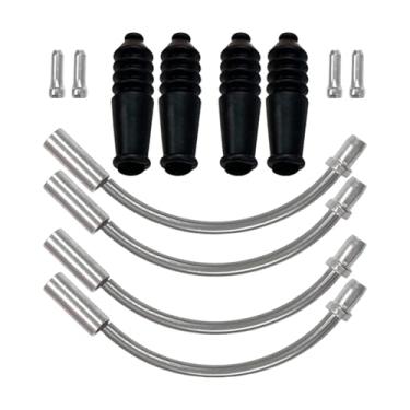 Imagem de simhoa Tubo da guia do cabo de macarrão de freio de bicicleta, botas de borracha Reparação Substituição peças sobressalentes de ciclismo Tubo de dobra para