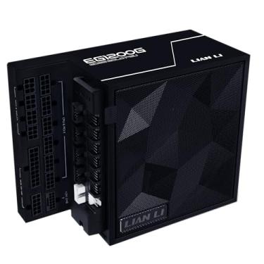 Imagem de Lian Li Série Edge - Fonte de alimentação modular completa de 1200 W (hub USB com ventilador incluído) - Ouro - ATX 3.1 - Suporte PCIE 5.1 - Conector 12V-2x6 - Design em forma de L para caixa de