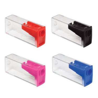 Imagem de Apontador Plástico Faber-Castell Com Depósito 125LVZF, Preto