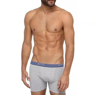 Imagem de Kit Com 2 Cuecas Boxer Em Algodão Masculino Lupo, P, Preto, Cinza