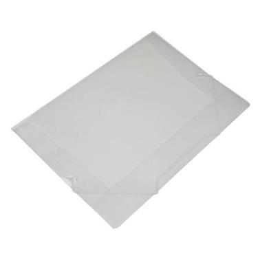 Imagem de Kit Pasta Documentos A4 Oficio Aba Elastico Polibras 10 Und, Cristal