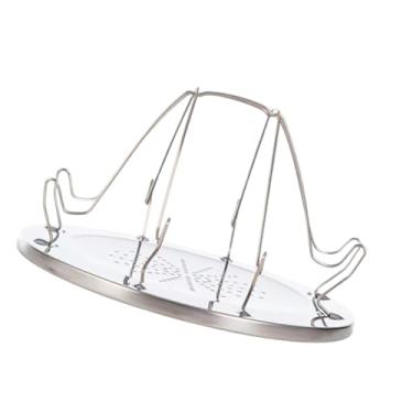 Imagem de rockible Camping Toaster Rack Bread Stand Portátil Pão de cozimento dobrável para 4 fatias para piqueniques na praia