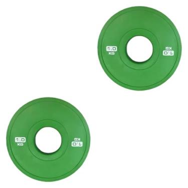 Imagem de oshhni Placas de mudança se encaixa em barragem de 2 polegadas 2pcs Grooved Interior Acessório lateral Codificado de cores portátil para exercícios, 1 Kg Verde