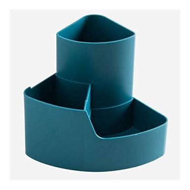 Imagem de Porta-lápis multifuncional para caneta, suporte para celular, papelaria, caixa de armazenamento de plástico, gaveta e organizador de maquiagem (pacote com 3)