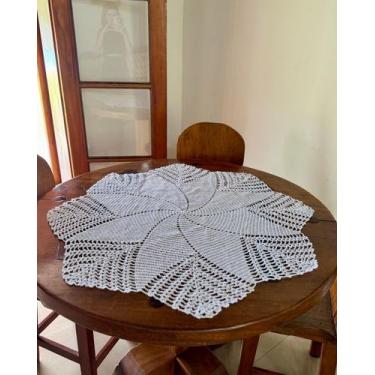 Imagem de Toalha De Mesa Folha Torta 95m Crochê Artesanal - Maria Croche Veronez