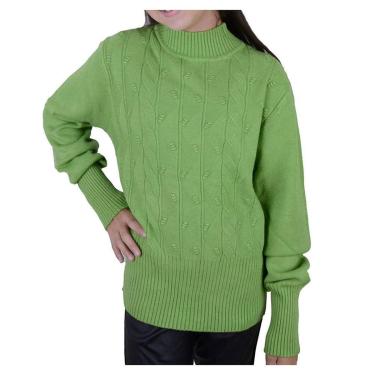 Imagem de Blusa Infantil Menina Pixe Love Tricot Verde - 810031-Feminino
