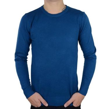 Imagem de Blusa Masculina Broken Rules Sueter Tricot Azul Céu - 590200-Masculino