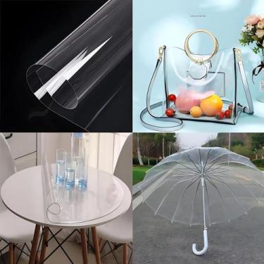 Imagem de Plástico Transparente Cristal 0,40 70cm X 1,40m Decoração - Cipatex
