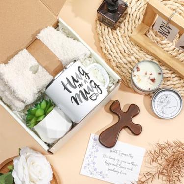 Imagem de VioraWhite Cestas de presente de simpatia Presentes de simpatia para perda de pessoa amada presentes de fé para mulheres presentes de luto Condolências cesta de presente para perda de luto presentes