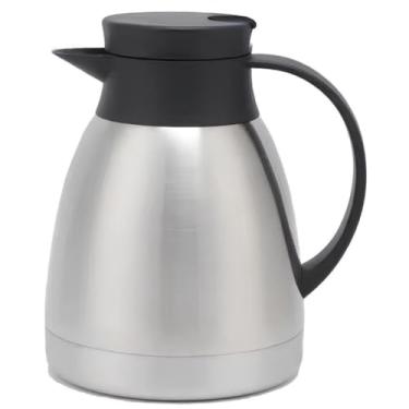 Imagem de Garrafa Térmica Inox, 1 Litro, Tampa com Gatilho, Mantém Quente ou Frio, BPA Free, P/Café Chá Suco (Garrafa Térmica)