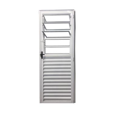 Imagem de Porta Basculante de Alumínio Branco 210 X 80 Lado Direito Linha Esmeralda