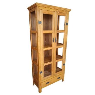 Imagem de Cristaleira Madeira de Demolição 2 Portas 1 Gaveta Sudeste Rústico