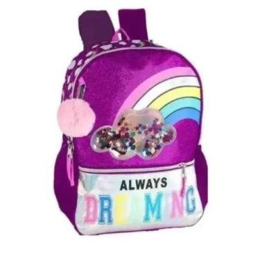 Imagem de Mochila Escolar de Costas Infantil Arco-Íris Always Dreaming Paête Men