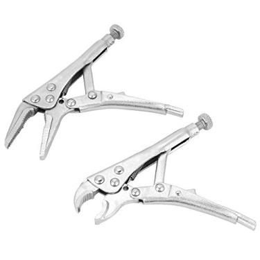 Imagem de Bloquear o Alicate de Travamento da Braçadeira Preso para Ferramentas Manuais 2pcs Bocha Moída da Mandíbula Reta Durável