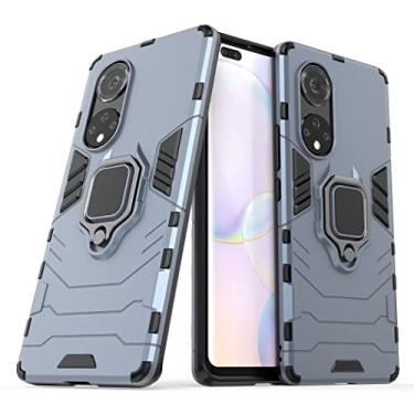 Imagem de Capa Protetora Magnética Anti-quedas para Huawei Nova 9 Pro, Honor 50 Pro, Suporte Giratório + Proteção Militar (Azul-marinho)