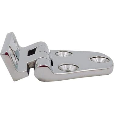 Imagem de Dobradiça de placa curva de 5 furos de espessura dobradiça 10 dobradiças dobradiças de porta de vidro para armário dobradiças de porta, 5,4 x 3,7 cm | prata