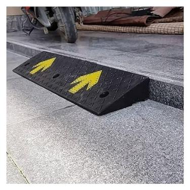 Imagem de Limiar de borracha para rampa, rampa móvel, rampa de limiar, rampa de cadeira de rodas, borracha Speed Bump antiderrapante resistente portátil scooter rampa antiderrapante (uma cor 7 cm/2,7 pol) (4 cm