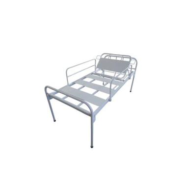 Imagem de Cama Hospitalar Fixa Com Elevação de Encosto e Grades Laterais - Metal