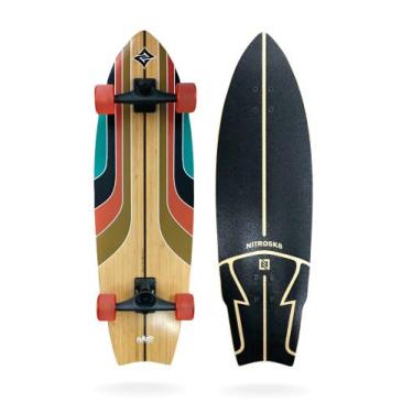 Imagem de SKATE SIMULADOR DE SURF NITROSK8 MODELO RAINBOW SURF - 34x10